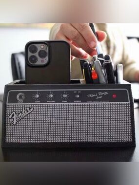 Target Black Mini Twin Amp Style Portable Speaker Desk Organizer